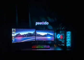 RGB Gaming-Maus im Setup